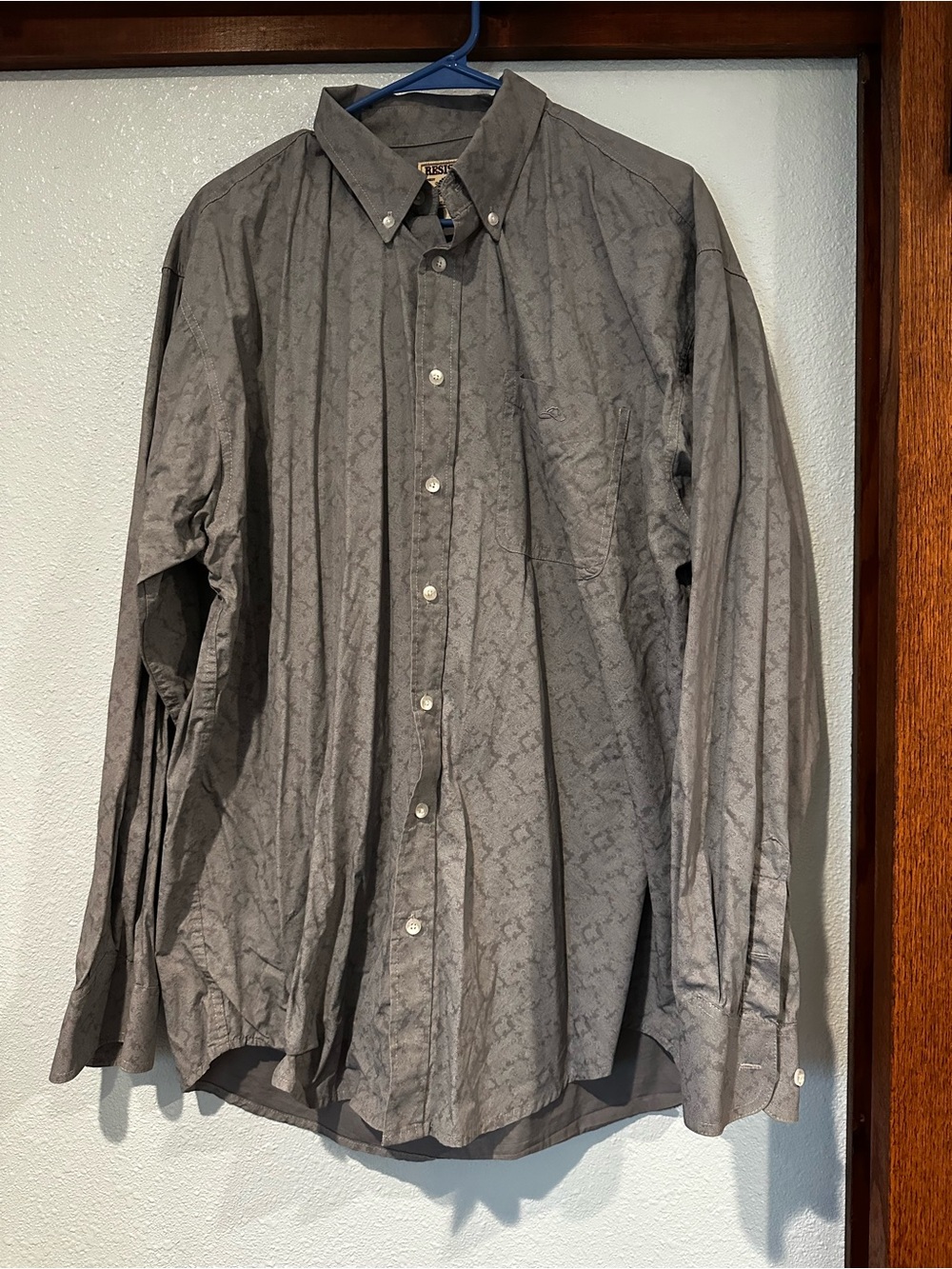 Men's Button-Down Shirt in Gray by Resistrol